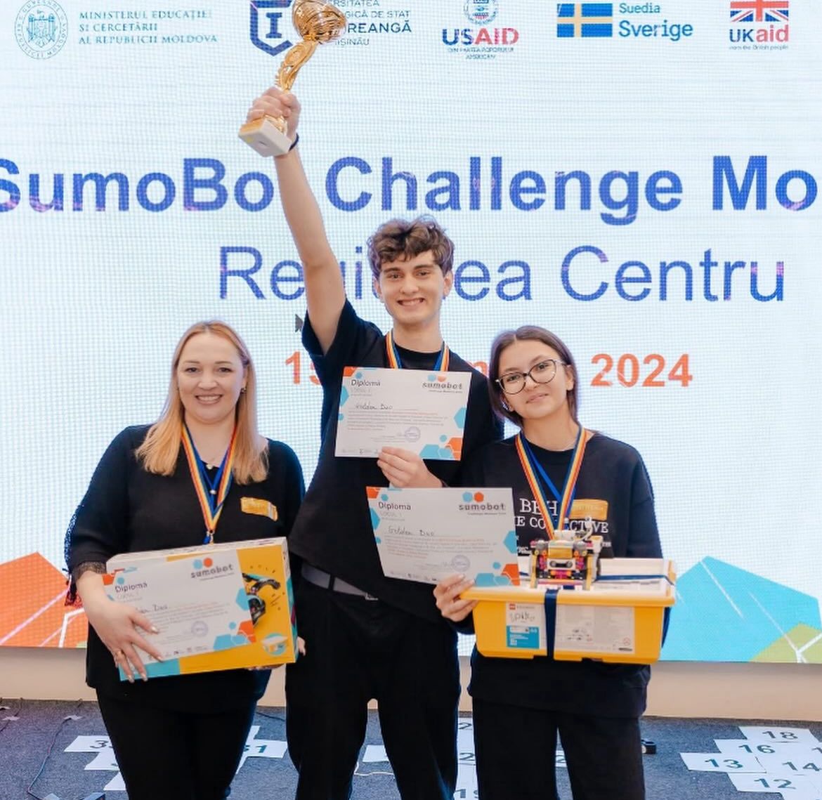 RoboTen at SumoBot Challenge 2024 after earning first place